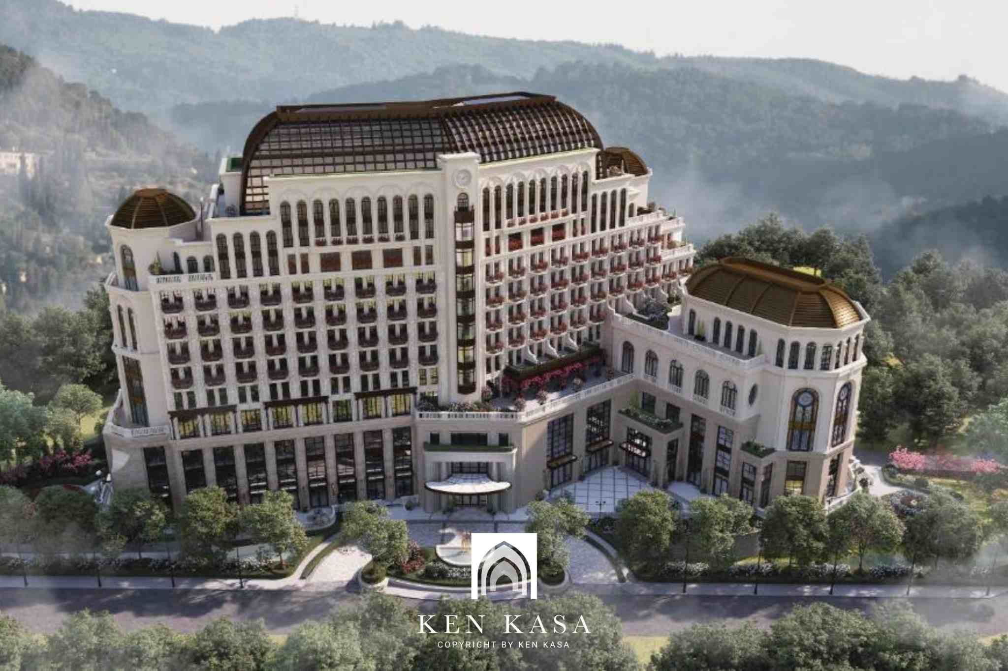 Một số mẫu mặt tiền kh&aacute;ch sạn t&acirc;n cổ điển sang trọng